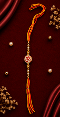 White & Gold Om Rakhi 19