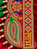 Shubh Labh Peacock Toran with Mirror Work | Traditional Indian Door Hanging