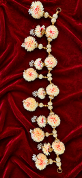 Indian Floral Toran with Pearl Beads & Flowers | Diwali Door Hanging