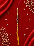 Red, Black & Cream Bead Rakhi 11