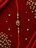 Multicolour & Gold Peacock Swirl Rakhi 15