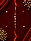 Multicolour Pearl & Gold Bead Rakhi 20