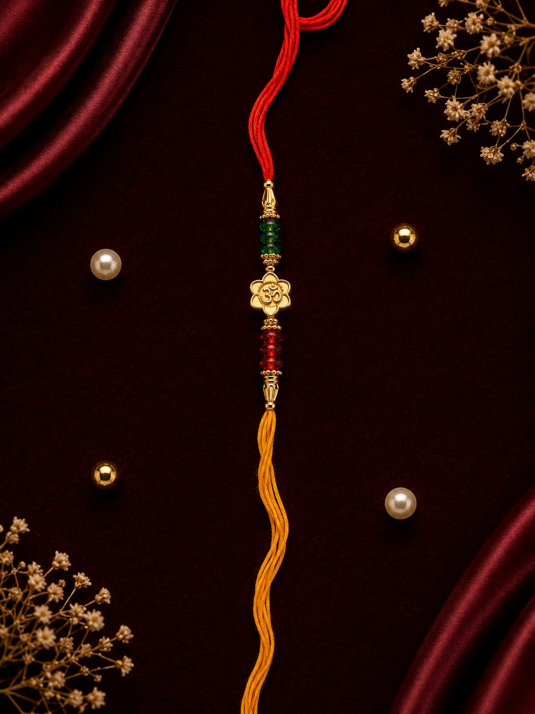 Premium Om Flower Rakhi 27