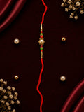 Premium Pearl & Gold Rakhi 28