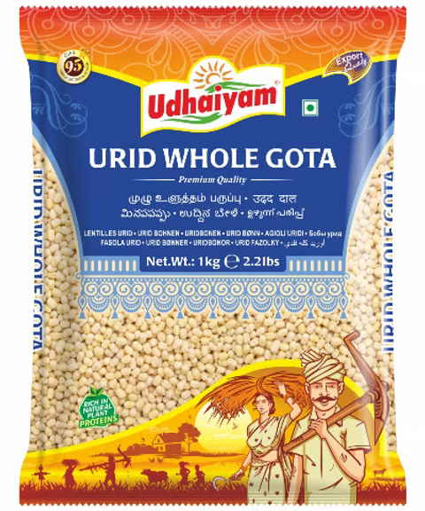 Udhaiyam Urid Whole Gota 1kg | Whole Urad Dal