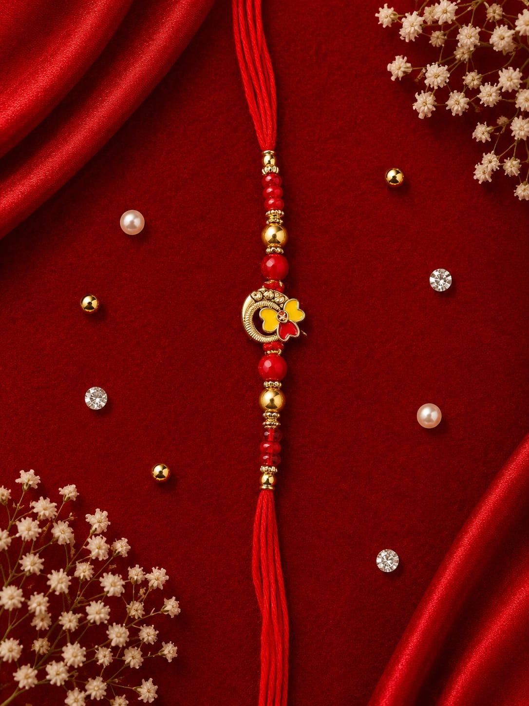 Premium Floral Heart Rakhi 29
