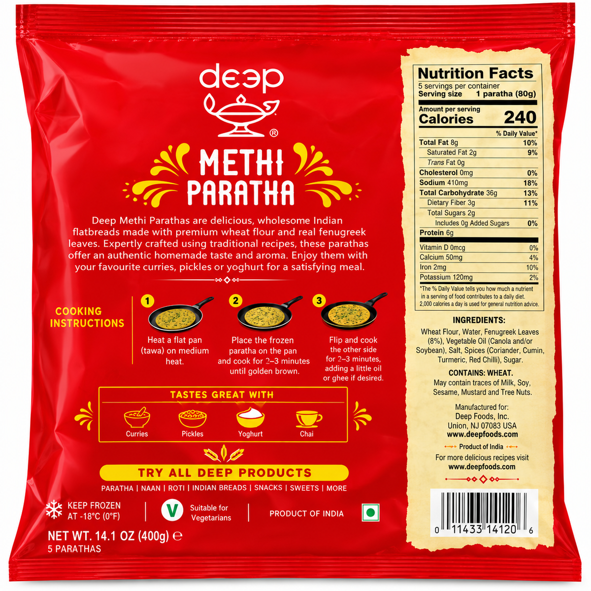 Deep Methi Paratha
