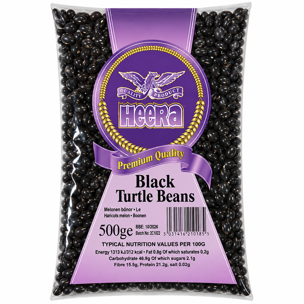 Heera Black Turtle Beans - Dried Black Beans